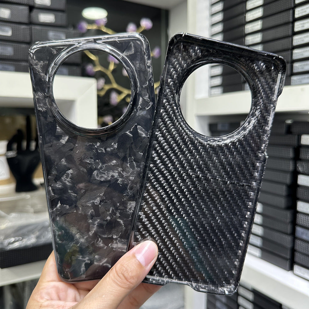 Carbon Fiber Phone Shell Mate60Pro Forged Pattern 60 Carbon Fiber Protective Sleeve