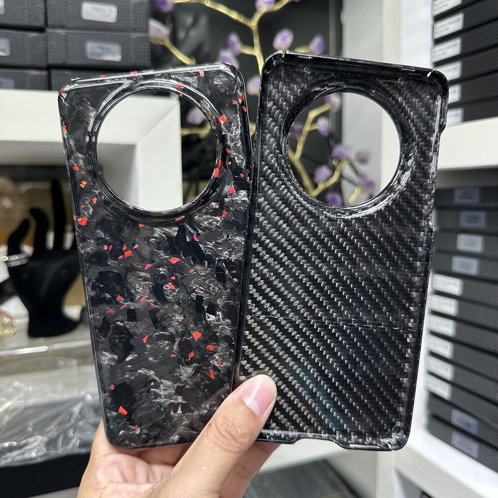 Carbon Fiber Phone Shell Mate60Pro Forged Pattern 60 Carbon Fiber Protective Sleeve